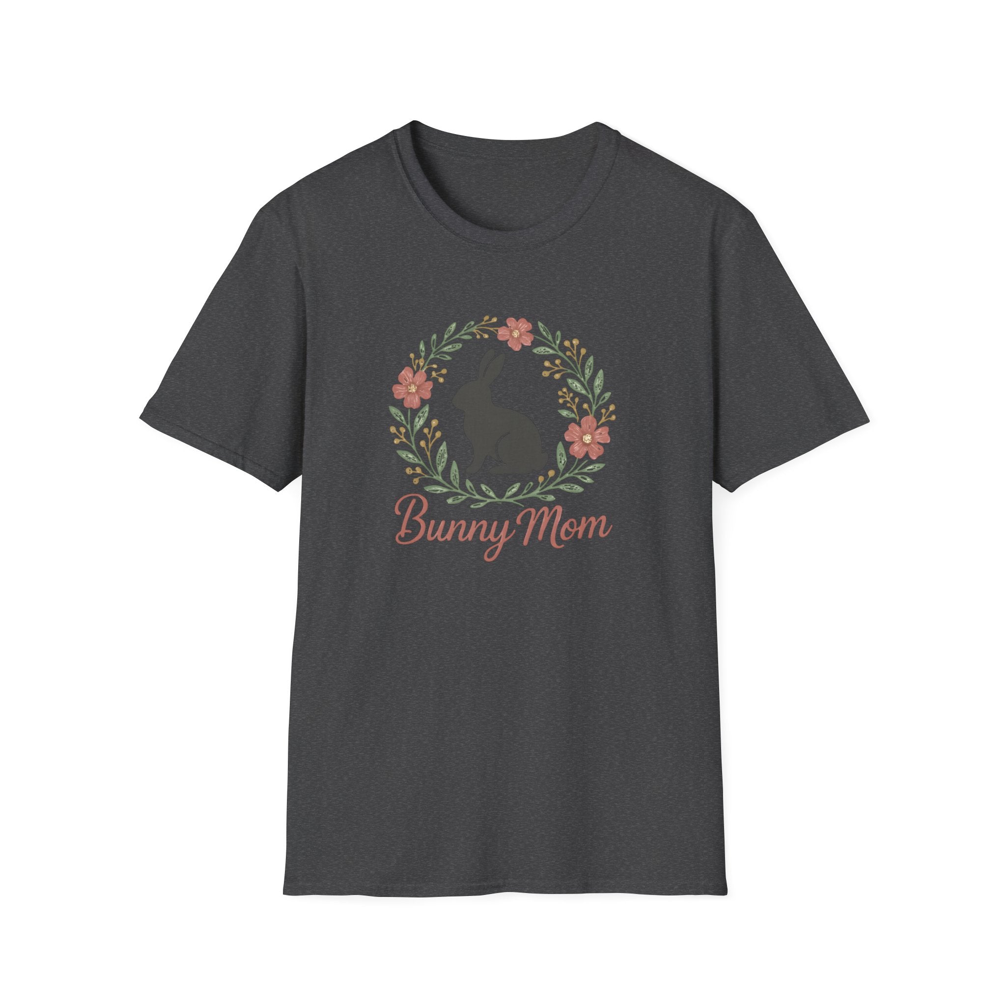 Bunny Mom Floral Wreath T-Shirt
