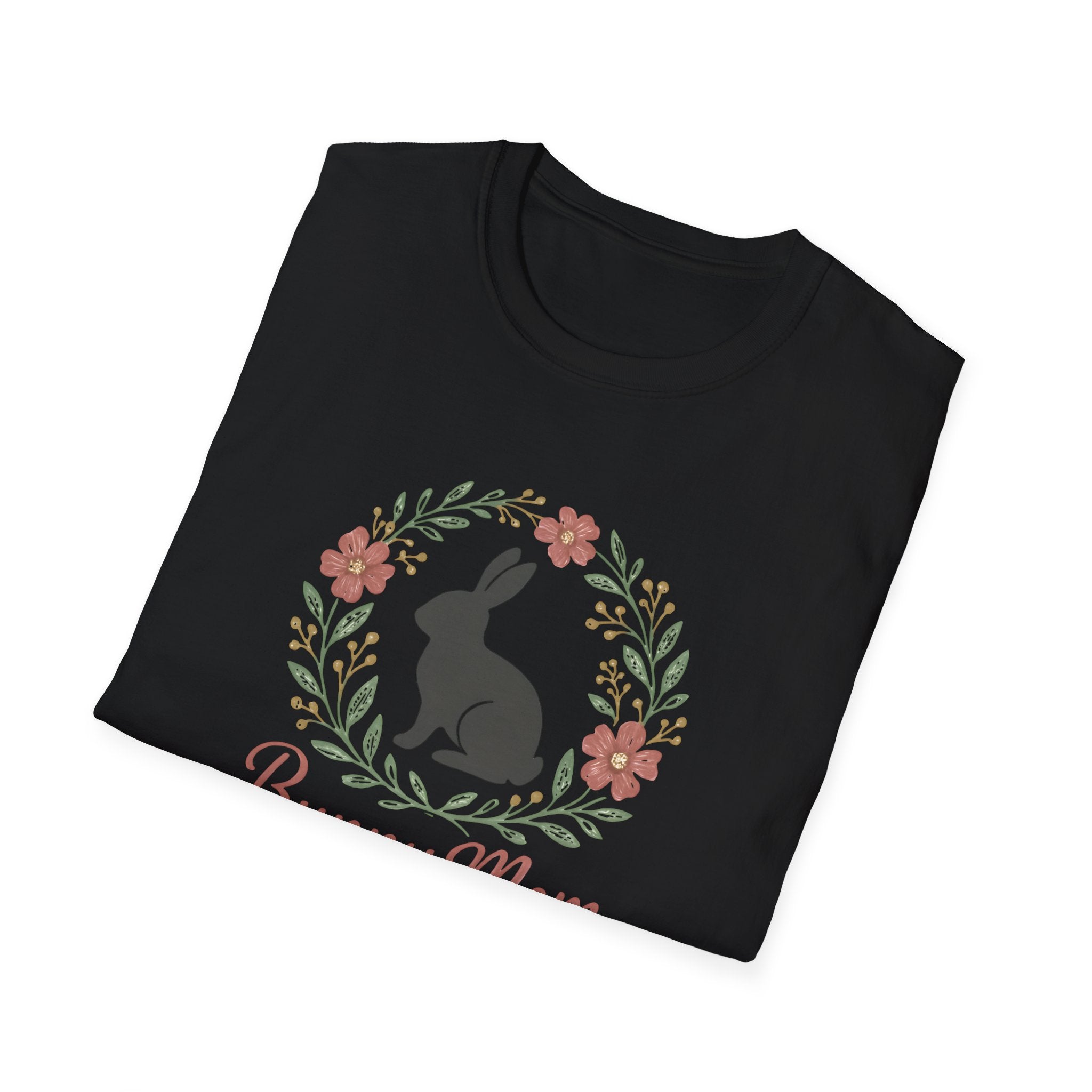 Bunny Mom Floral Wreath T-Shirt